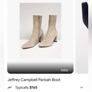 Jeffrey Campbell Ivory Suede Ankle Boots